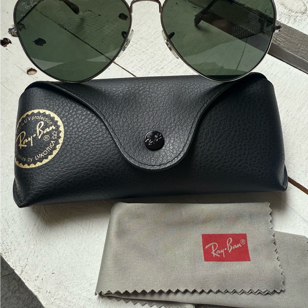 Ray-Ban Black Leather Sunglasses Case